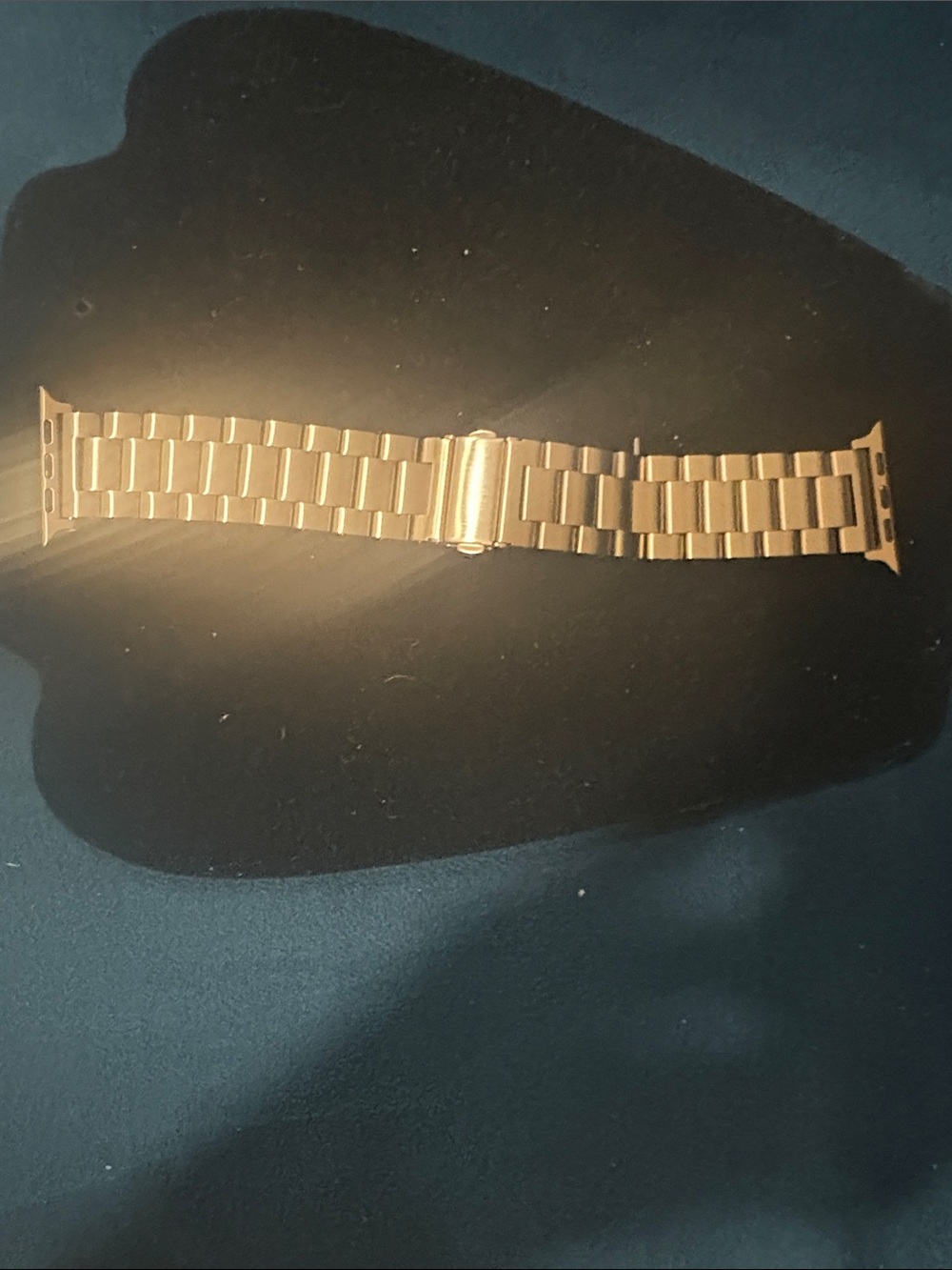 Gold Stainless Steel Link Apple Watch Band for Men